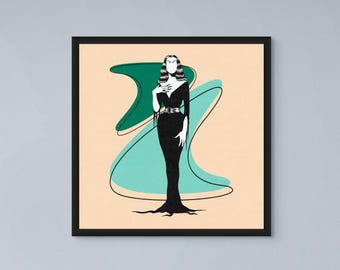 The Vampira | Print | Blue |
