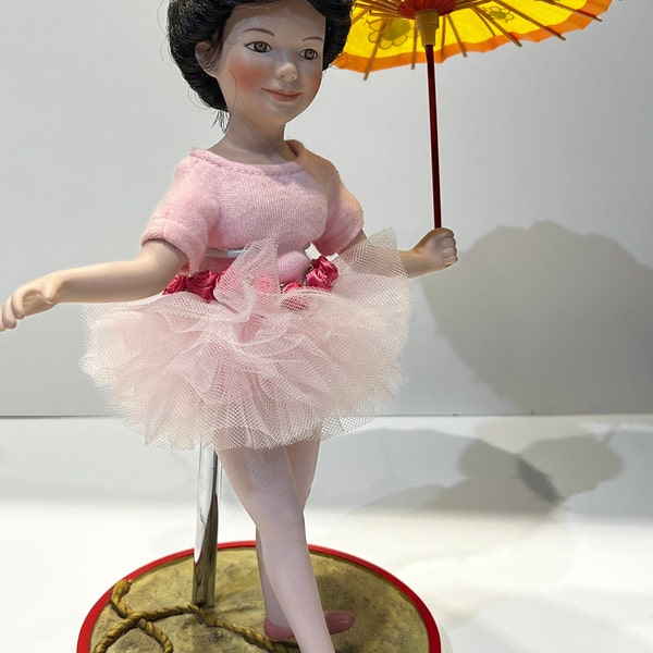 Hand-Painted Porcelain Doll "Katie the Tightrope Walker" from the McClelland Children's Circus collection