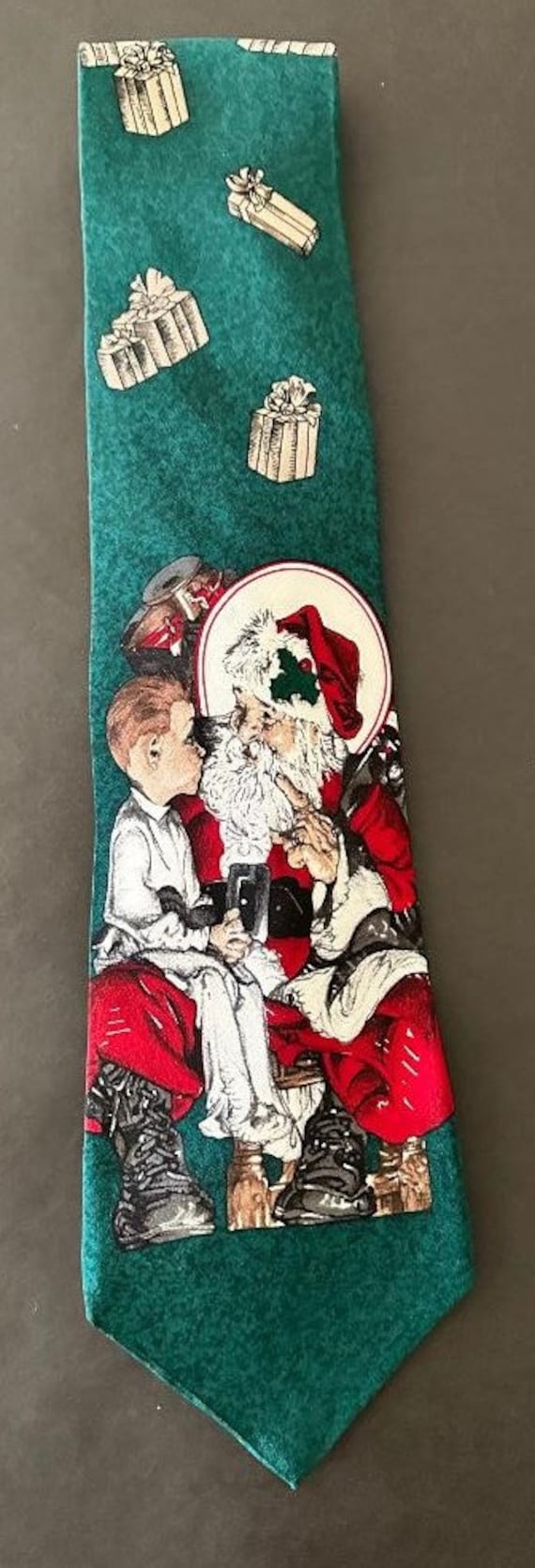 Rockwell Santa Lap Silk Tie - Saturday Evening Post Novelty