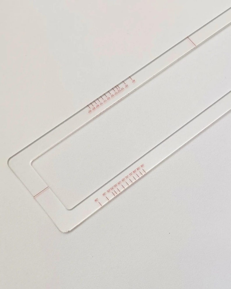 Ruler Line Guide Multi-angle Italic Calligraphy Ruler 45,52,55 Slants With Horizontal ...