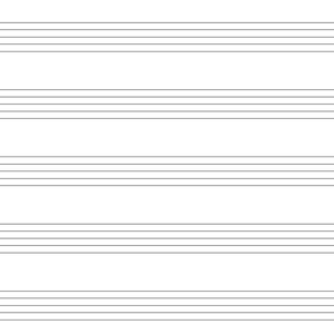 Spartiti musicali vuoti / Carta musicale vuota stampabile / Download immediato