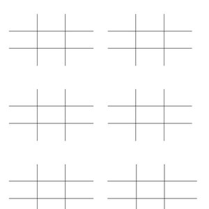 Tic Tac Toe Game | Blank Board Tic Tac Toe | Instant Download - Etsy
