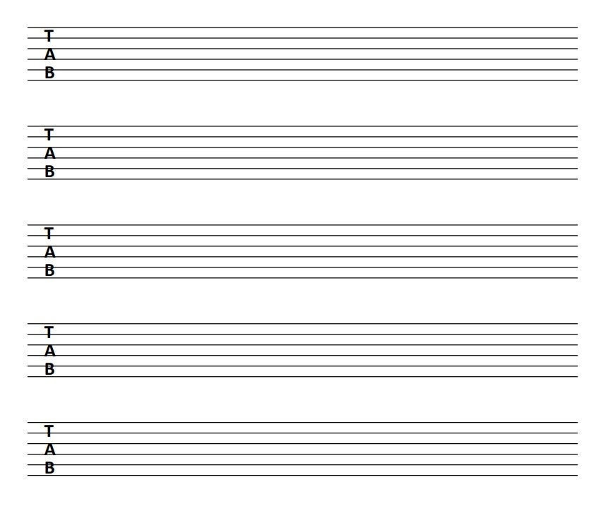 Guitar Tab Paper Guitar Tab Printable Blank Music Tab Instant