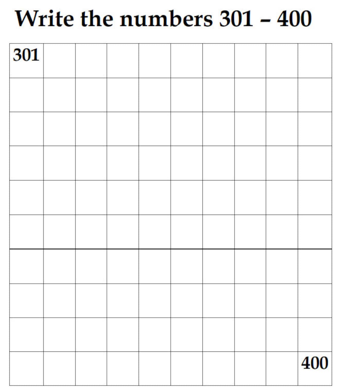 Numbers 1 500 chart numbers and counting instant download etsy