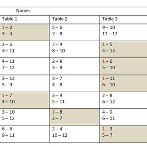 12 joueurs bridge tallies - 3 tables de bridge progressif - bridges scorepads - téléchargement immédiat