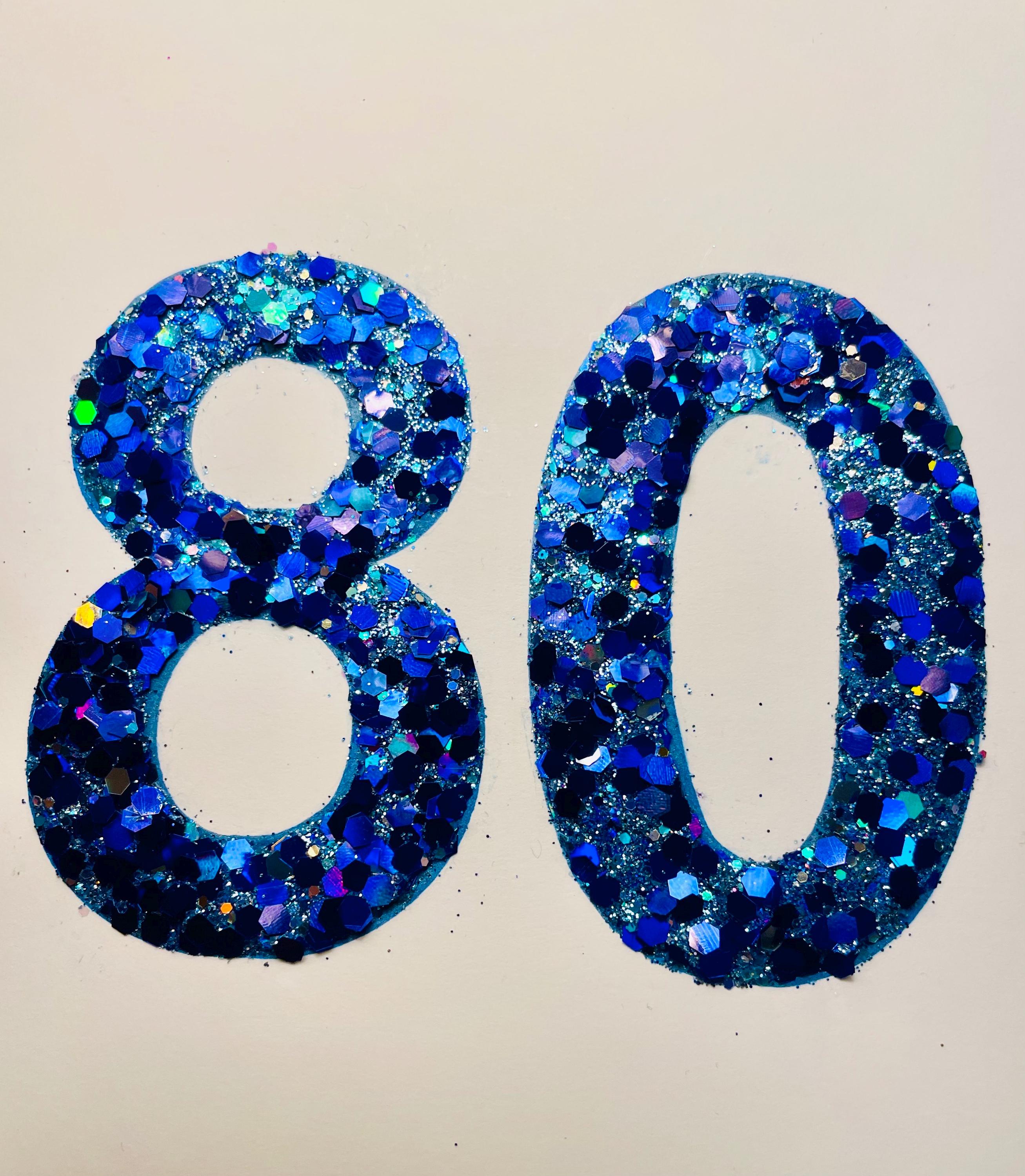 Amscan Sparkling Birthday 80 - Piatto Tondo Standard Per Festa A Tema Anni '80 - Decorazioni Da Festa Di Qualità