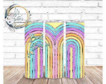 Boss Babe Glitter Tumbler | Stained Glass Style, Personalized Gift
