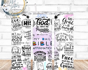 Christian Bible Verse 20 oz Tumbler: Personalized Mom Gift
