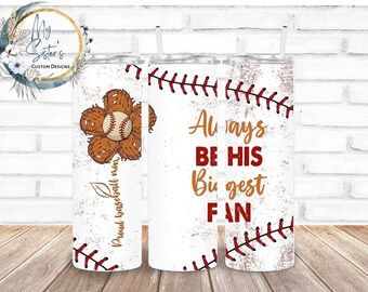 Baseball Mom 20 oz Tumbler: Personalized Sports Gift