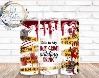 True Crime 20 oz Tumbler | Personalized Crime Scene Gift