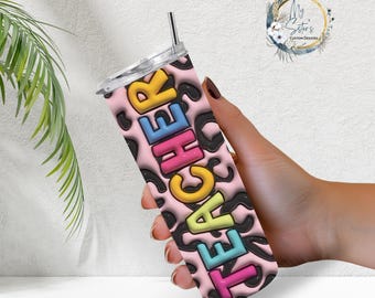 Teacher Life 20oz Tumbler | Sublimation, Personalized Gift