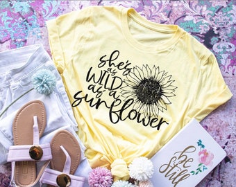 Wild Sunflower Graphic T-Shirt: Soft Cotton Unisex Tee