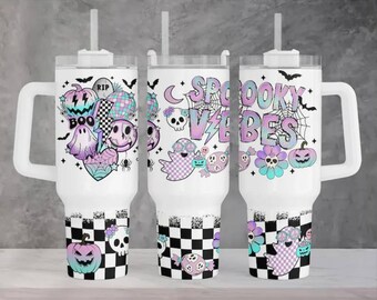 Spooky Vibes Halloween Quencher: 40 oz Sublimated Tumbler