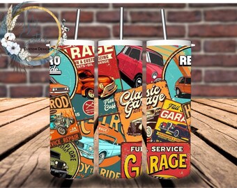 Garage Classic Cars Tumbler 20 Oz: Men's Gift