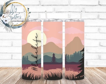Lake Life Tumbler: Personalized Sublimation Stainless Steel 20 oz