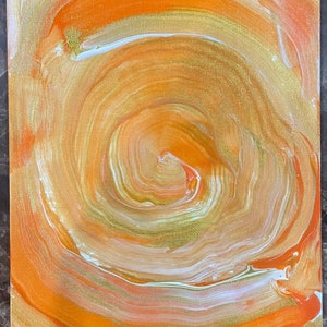 Acrylic Abstract Canvas Board Painting 8x10”.