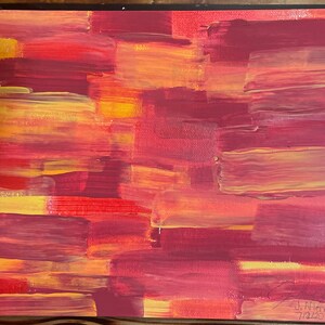 Abstract Canvas Board Painting 8x10”. Unframed. Acrylic paints.