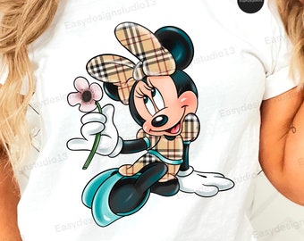Minnie Mouse PNG file, Minnie Black & Gold, Minnie Sublimation Design, glitter, plaid, Minnie shirt design, Instant Download