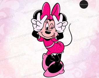 Leopard Minnie Mouse PNG file, Minnie Pink Glitter, Minnie Sublimation Design, leopard, pink , Minnie shirt design, Instant Download