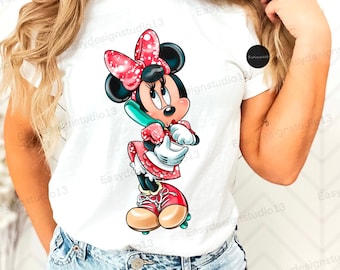 Minnie Mouse PNG file, Minnie Pink Glitter, Minnie Sublimation Design, pink , Minnie shirt design, Instant Download