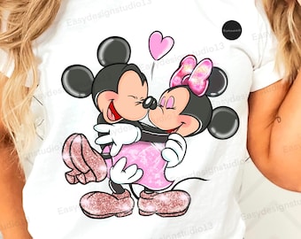 Love PNG, Mouse Valentines PNG, Retro Valentine's Day PNG, Valentine Shirt Design, Sublimation Design