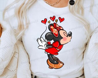Minnie Mouse PNG file, Minnie Gold Glitter, Minnie Sublimation Design, tartan, plaid, Minnie shirt design, Instant Download