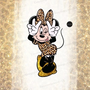 Minnie Mouse PNG file, Minnie leopard gold Glitter, Minnie Sublimation  Design, leopard , Minnie shirt design, Instant Download