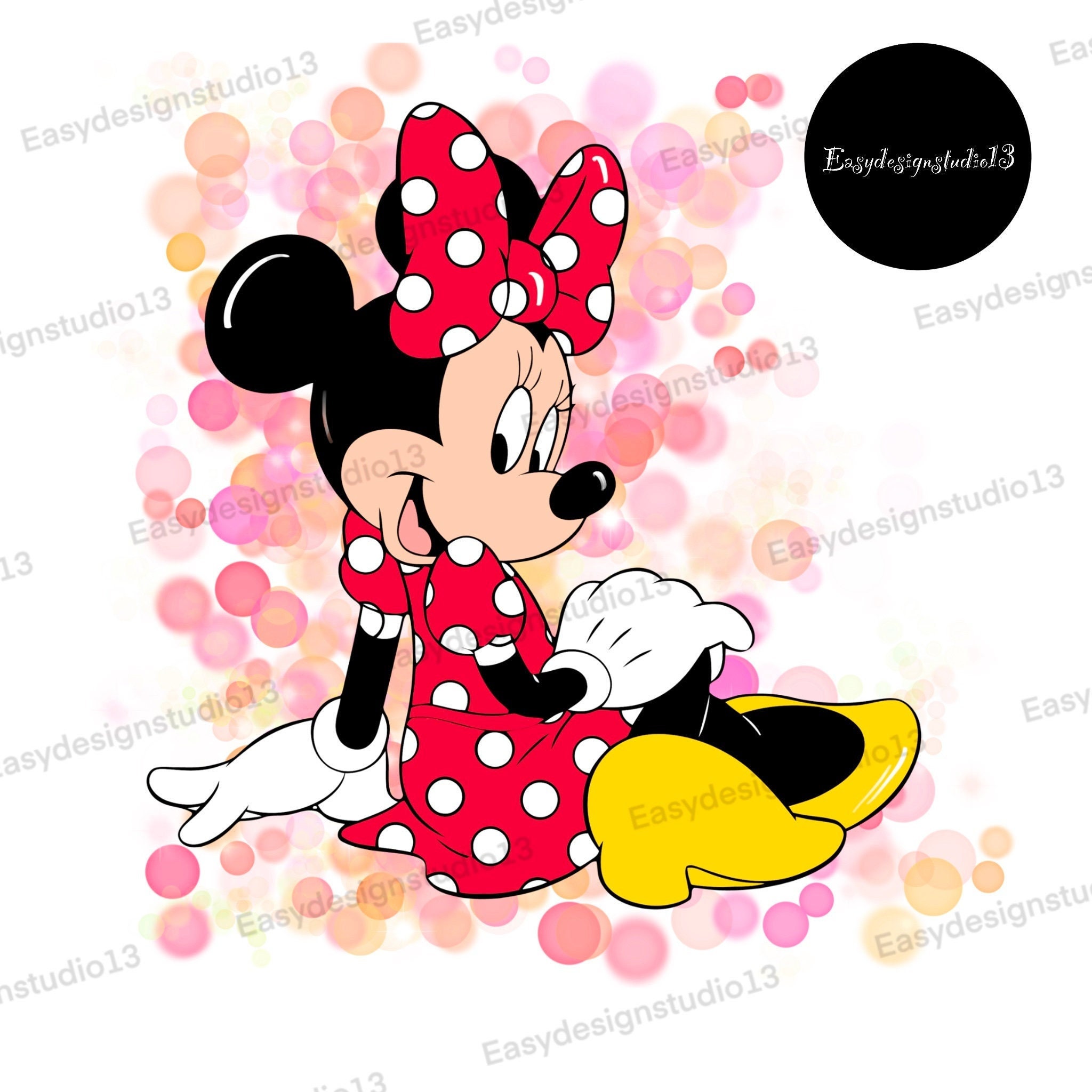 Minnie Mouse Girl Red Dress Polka Dots Polkadots Digital Download Png - Etsy