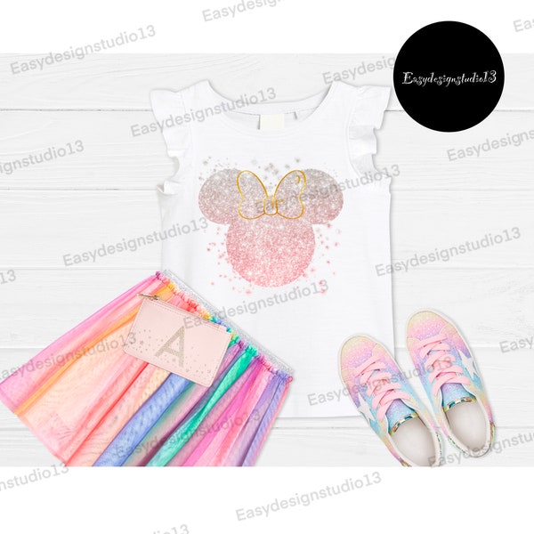 Glitter Minnie Mouse Ears Clip Art Png Clip Art Png Sublimation Minnie Head Instant Download Glitter Pattern