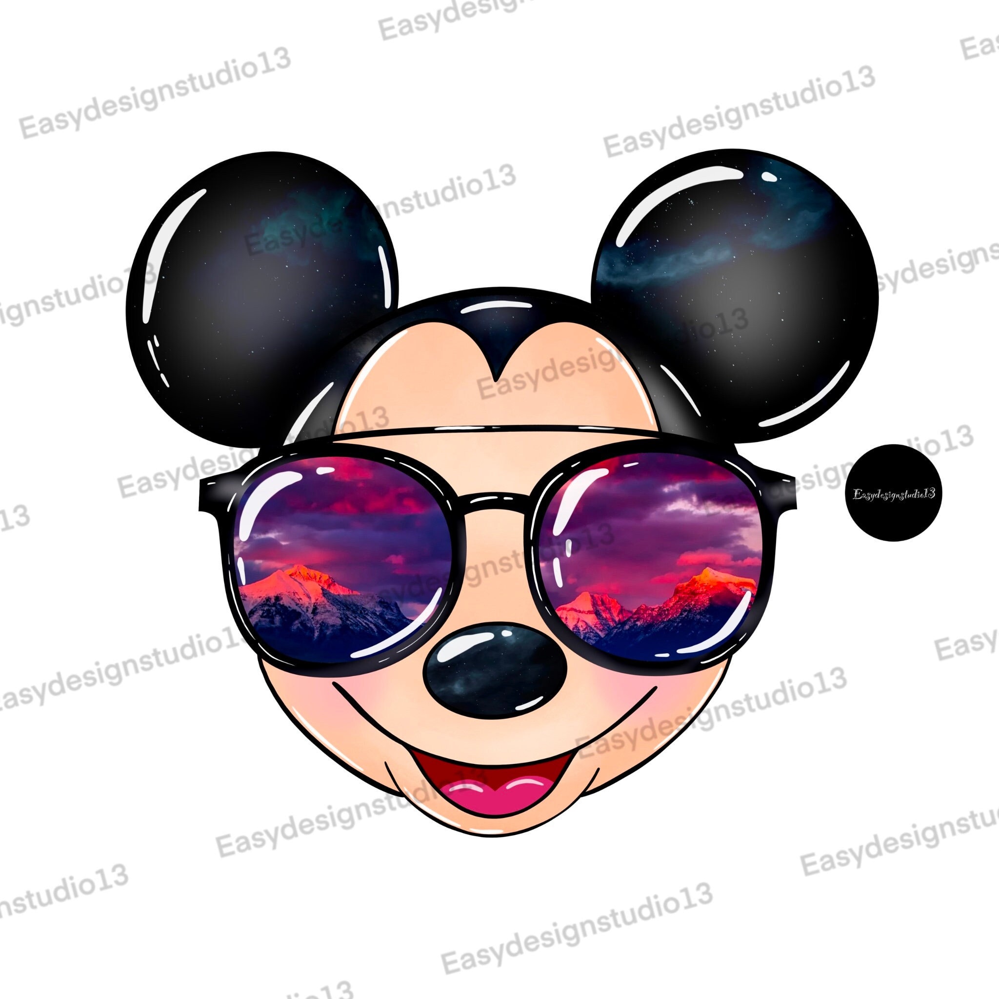 Hunde-Halsband Von Buckle-Down – Mickey Mouse Mit Brille, Grau, 1 Zoll Breit