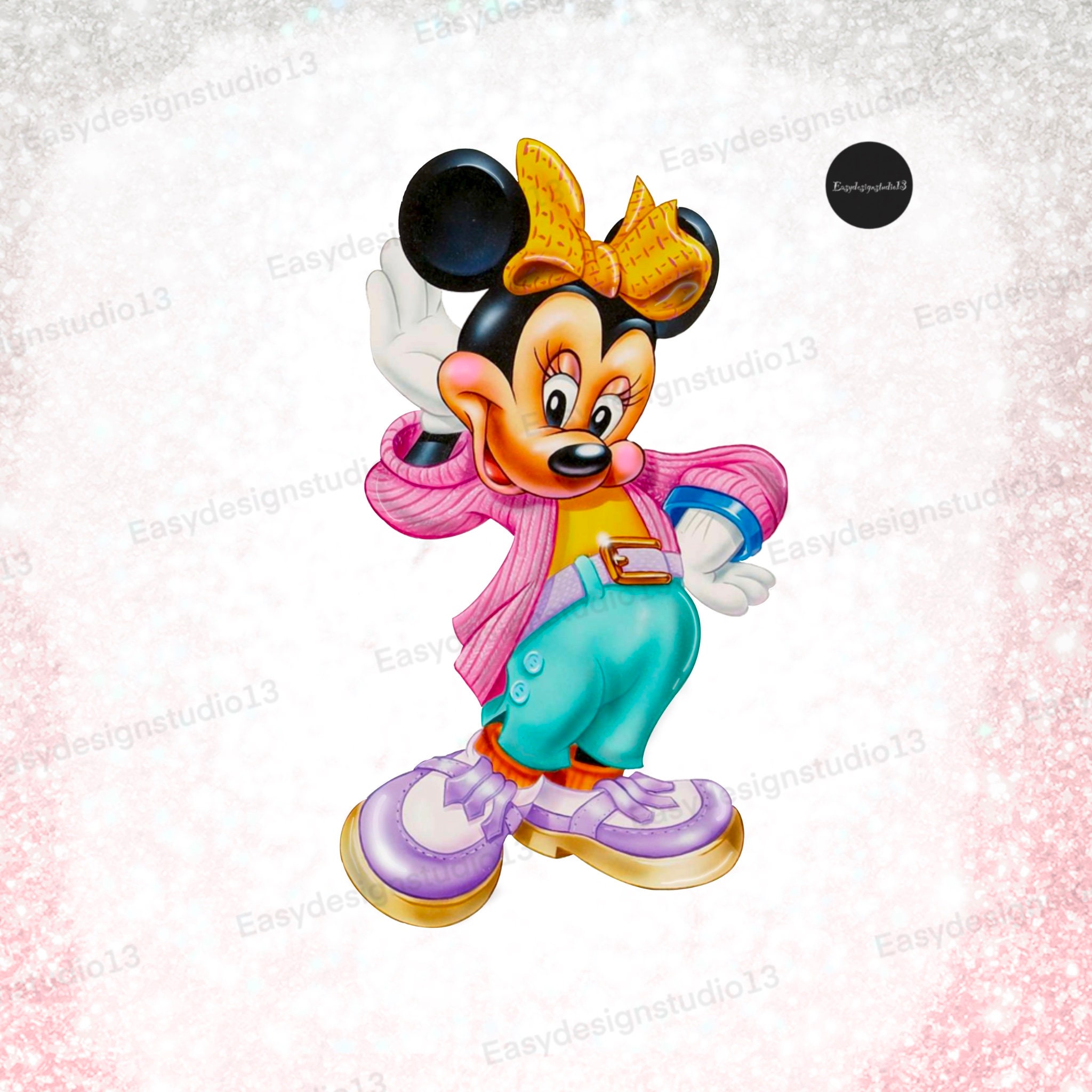 Minnie Mouse archivo PNG, Colorido minnie, Minnie Sublimation Design ...