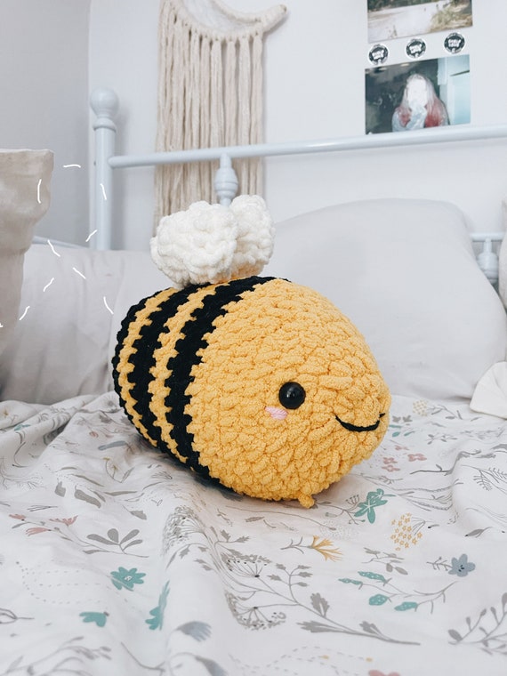 Bee Stuffed Animal, Beatrice the Bumblebee, Crochet Bee, Stuffed