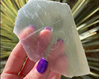 Lastre di roccia TV, Ulexite, lotto sfuso da una libbra, pietra della televisione, cristallo di selenite, spato satinato, cristallo ottico, selenite grezza, pietra della televisione