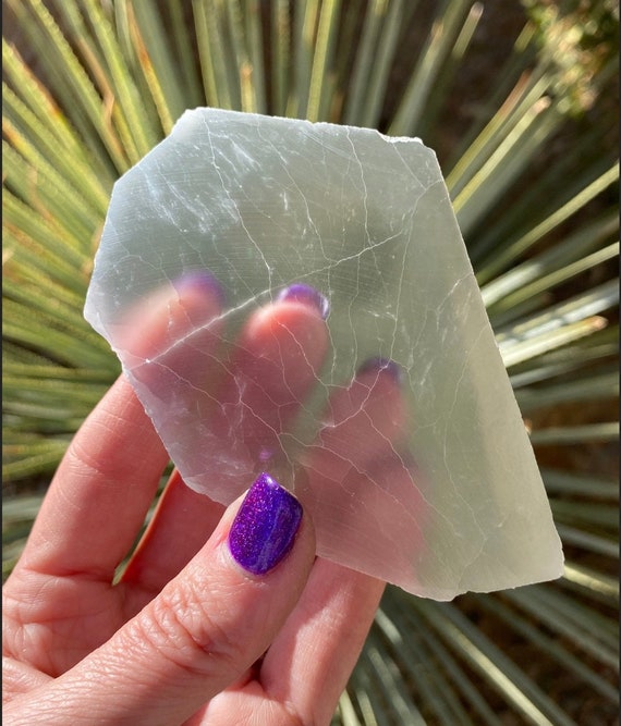 TV Rock Slabs, Ulexite, Bulk One Pound Lot, Television Stone, Selenite Crystal, Satin Spar, Optical Crystal, Raw Selenite, TV Stone