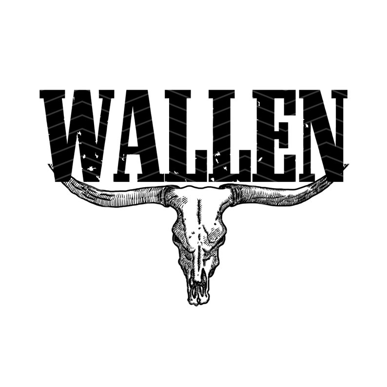 Wallen Bull Skull Digital PNG Western Bull Png Cowboy Png Etsy Australia