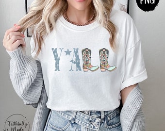 Y'all Boots PNG, Southern Sublimation Design (Digital Download)