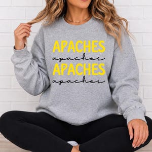 Apaches PNG, School Mascot Digital Download, Apaches Digital Design, Apaches School Spirit Sports Shirt PNG