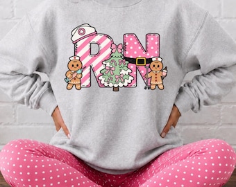 Christmas Nurse PNG, Pink Nurse Christmas PNG, Gingerbread Nurse,  Holiday Nursing Shirt Design, Medical Christmas Digital Download