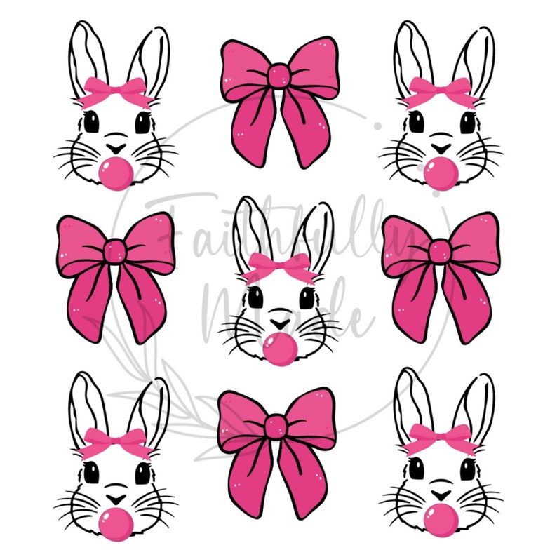 Bunny Ribbon PNG - Etsy