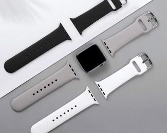 Silicone Strap Band For Apple Watch Series 7 6 5 4 3 2 1 & SE - High Quality Strap for Apple Watch 38mm, 40mm, 41mm, 42mm , 44mm and 45mm