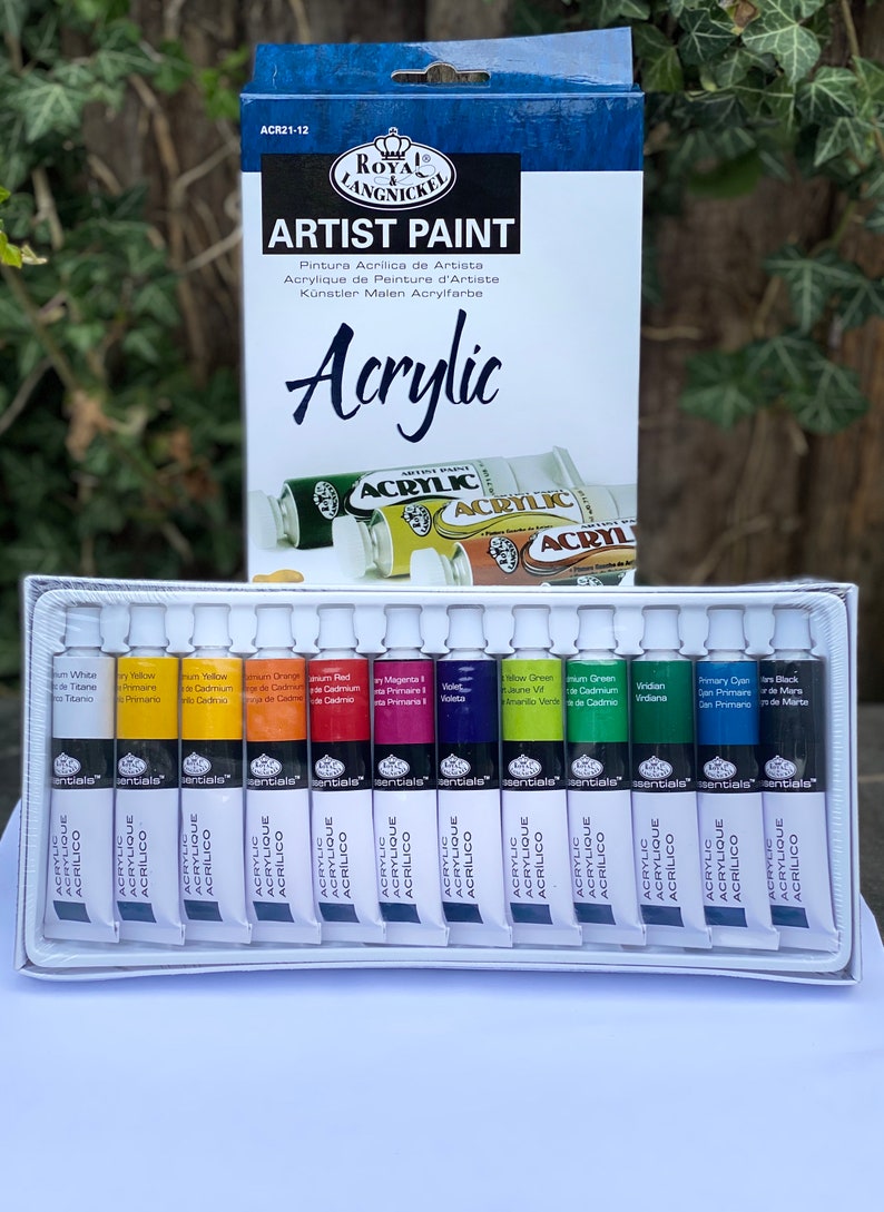 Acrylfarbe Packung mit 12 Große Assorted Tube Farben Acrylfarbe Tube 21 ML Acryl-Set Acrylfarben Malerei Set Art Paint Kit Bild 3