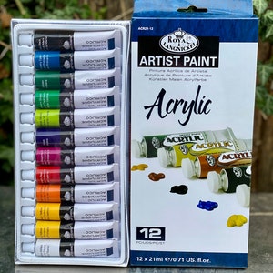 Acrylfarbe Packung mit 12 Große Assorted Tube Farben Acrylfarbe Tube 21 ML Acryl-Set Acrylfarben Malerei Set Art Paint Kit Bild 5