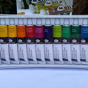 Acrylfarbe Packung mit 12 Große Assorted Tube Farben Acrylfarbe Tube 21 ML Acryl-Set Acrylfarben Malerei Set Art Paint Kit Bild 6