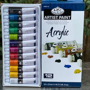 Acrylfarbe Packung mit 12 Große Assorted Tube Farben Acrylfarbe Tube 21 ML Acryl-Set Acrylfarben Malerei Set Art Paint Kit Bild 2