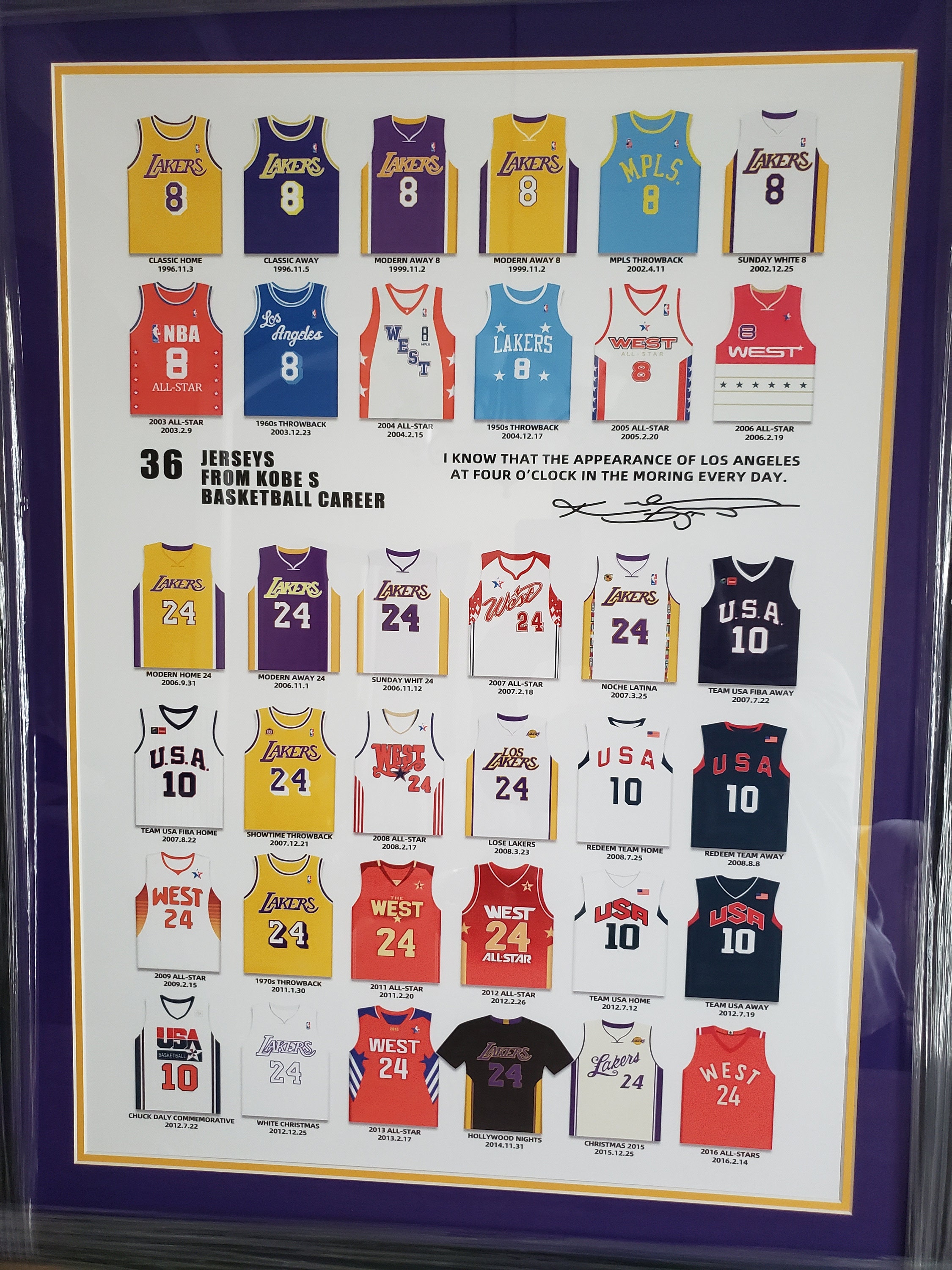 Kobe Bryant Custom Framed Team USA Jersey Display with (2) Olympic  Basketball Pins