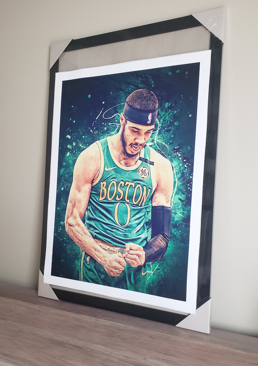 Jason Tatum Boston Celtics Canvas Wall Art, NBA Athlete Wall Art for