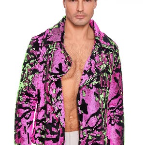 2049 Joe Sequin Neon Cross Jacket