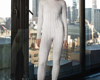 Mono de spandex perlado para el solsticio de invierno