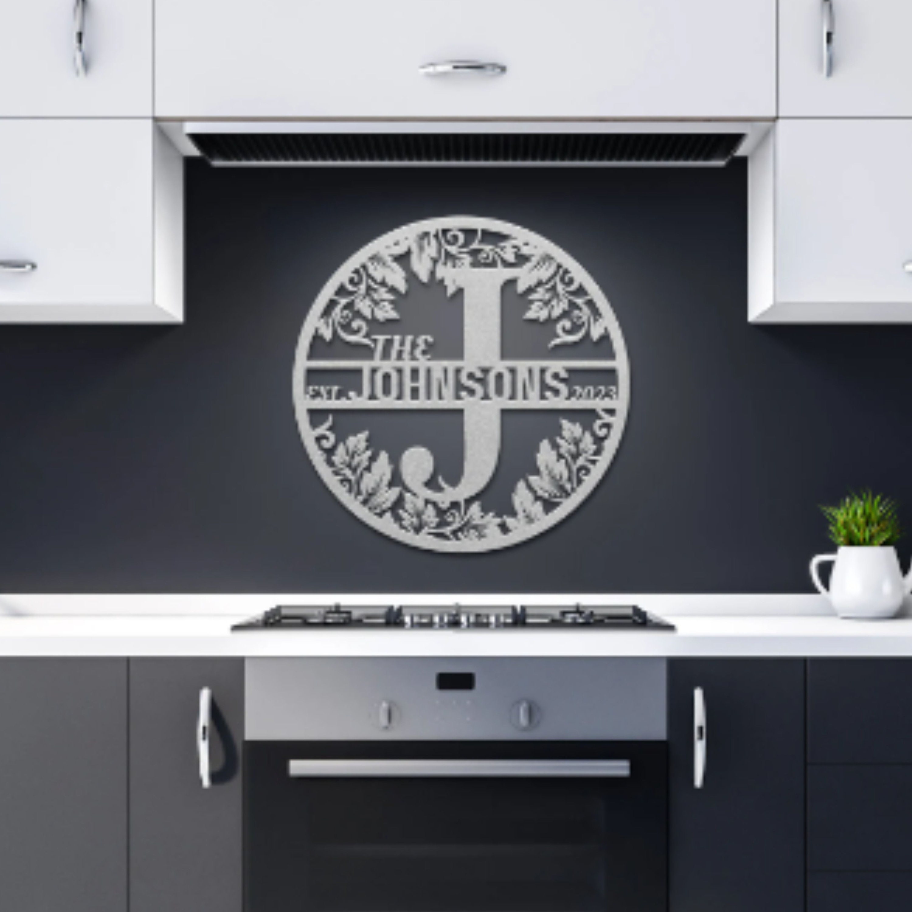 Personalized Family Name Metal Sign Last Name Sign Initial - Etsy