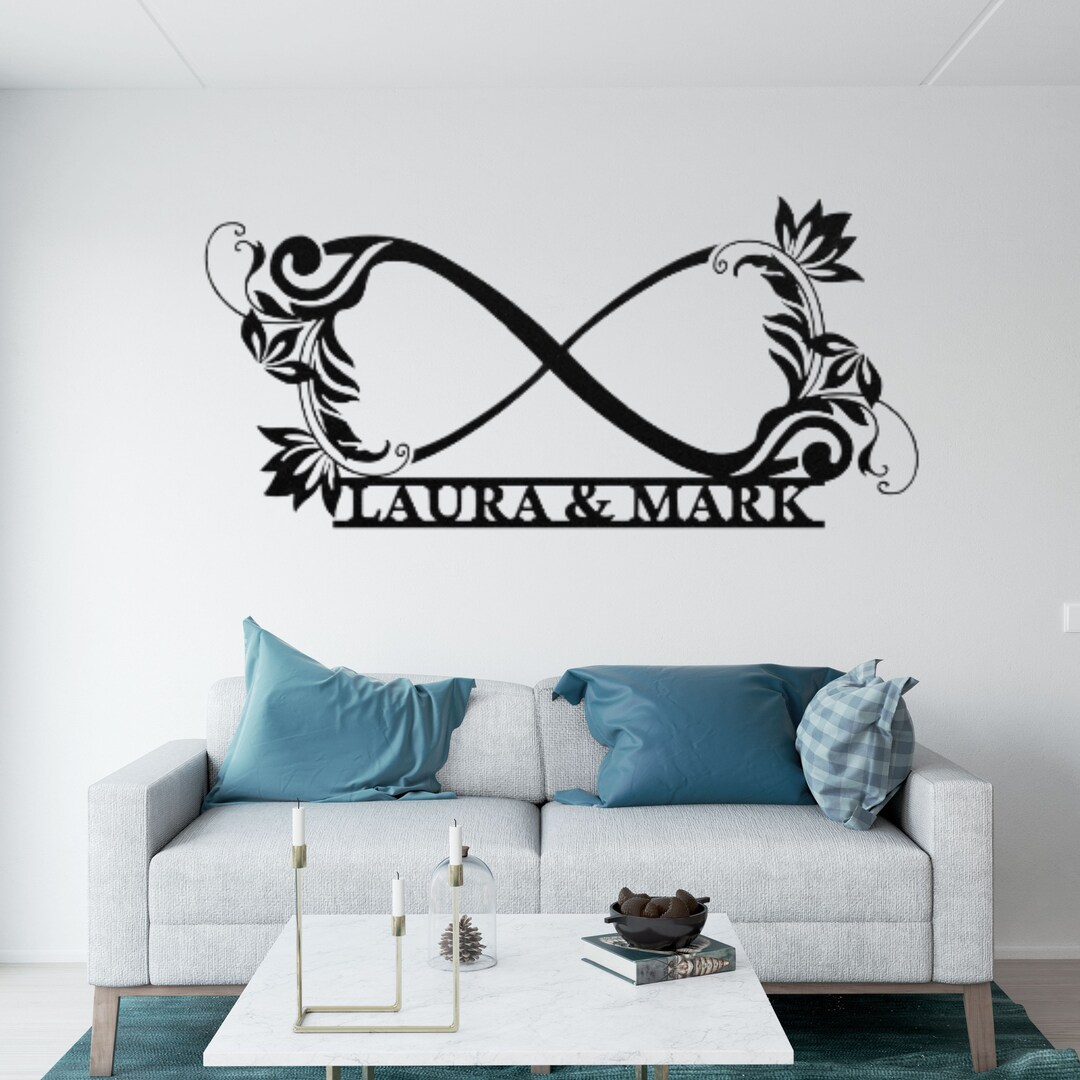 Personalized Infinity Metal Sign Custom Metal Wall Art Etsy